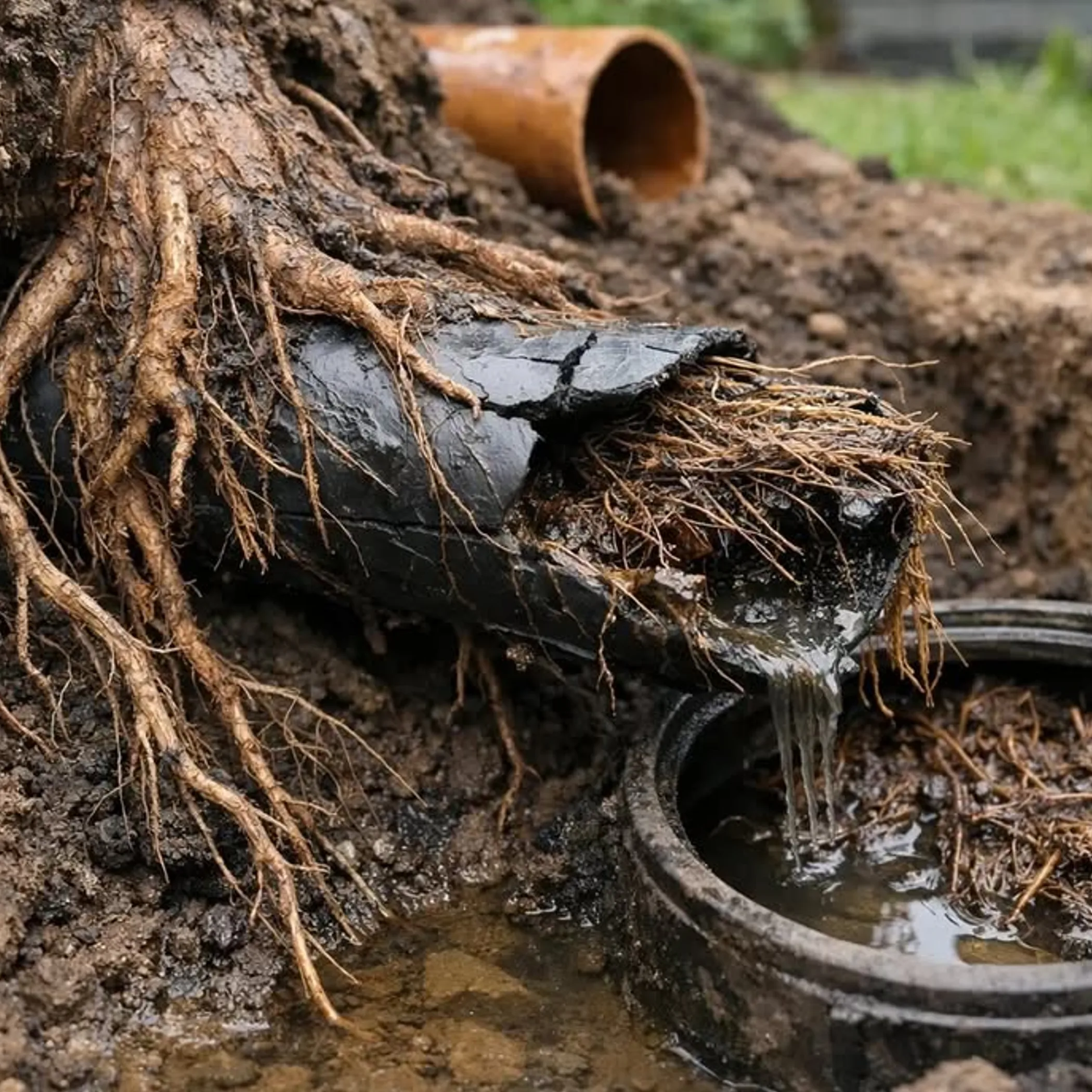 root intrusion and drain blockage