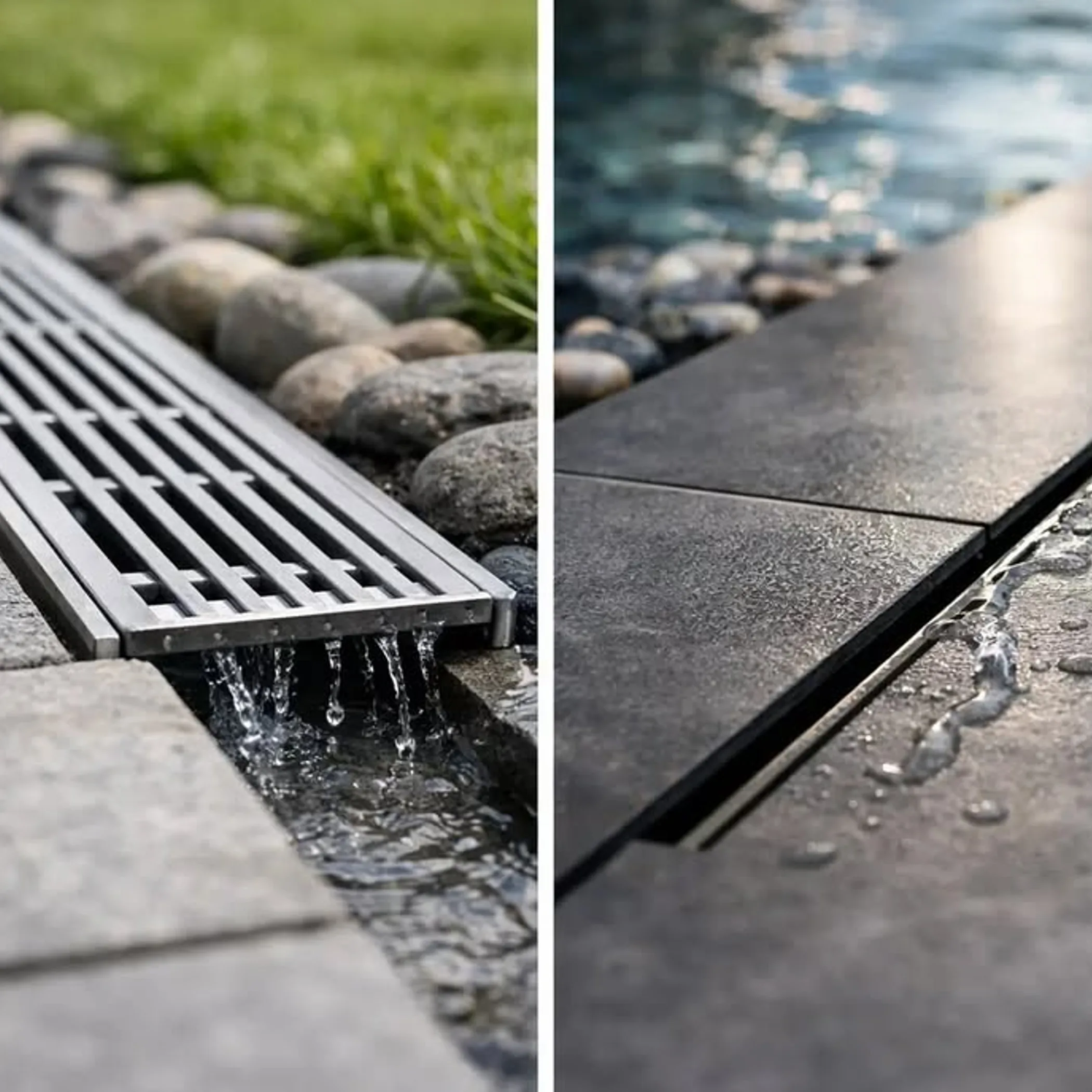 drainage comparison photo
