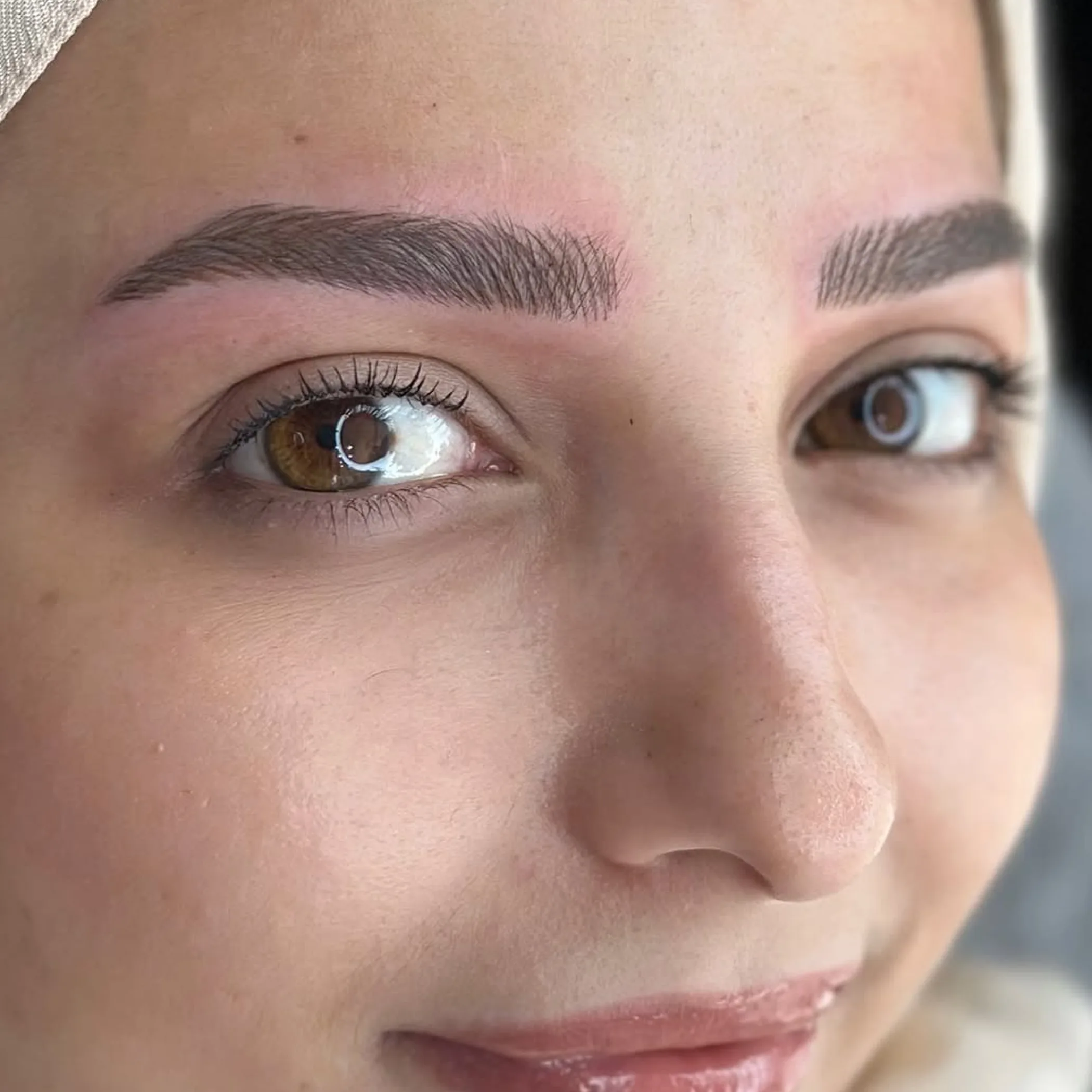 natural-looking microbladed brows