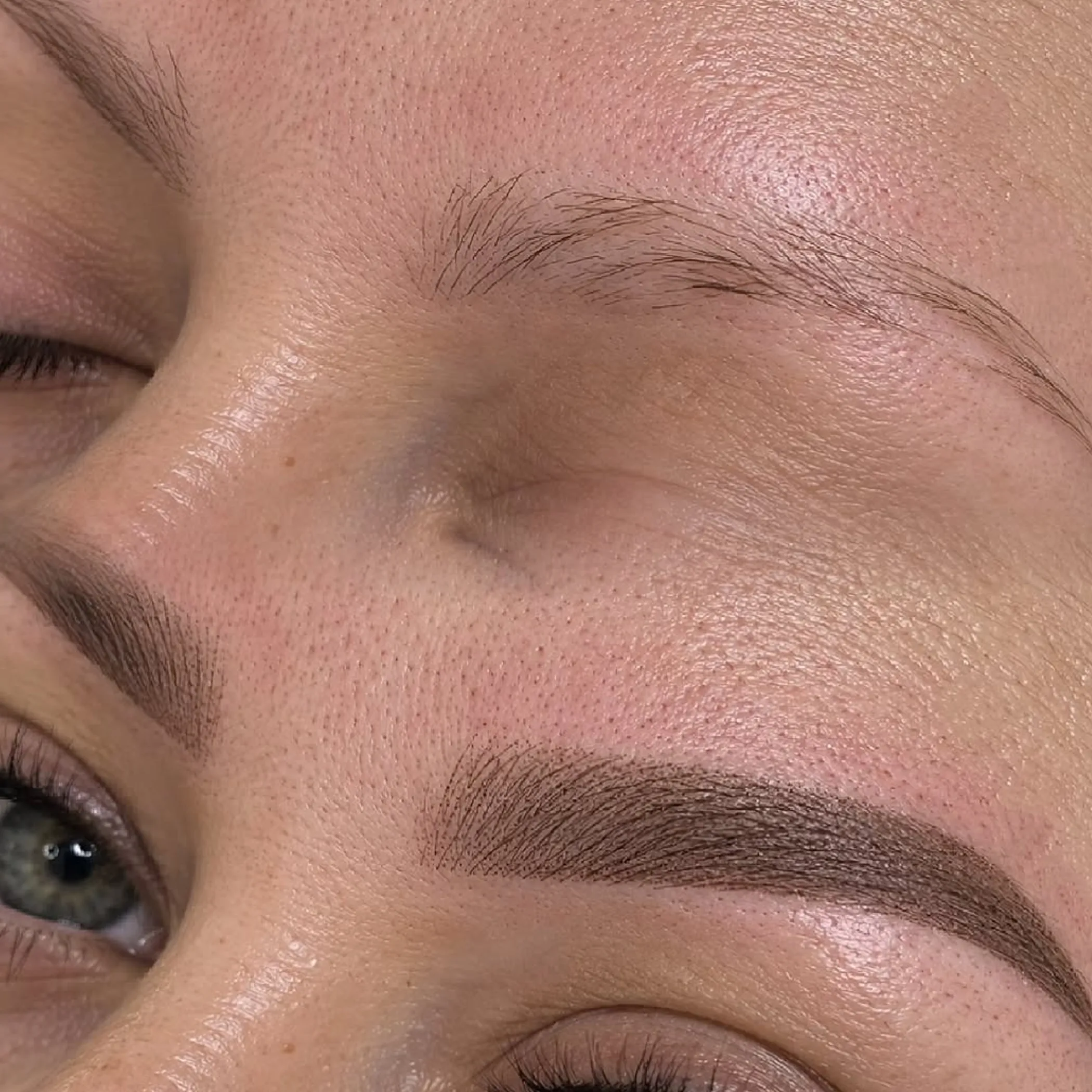brow permanent makeup close-up