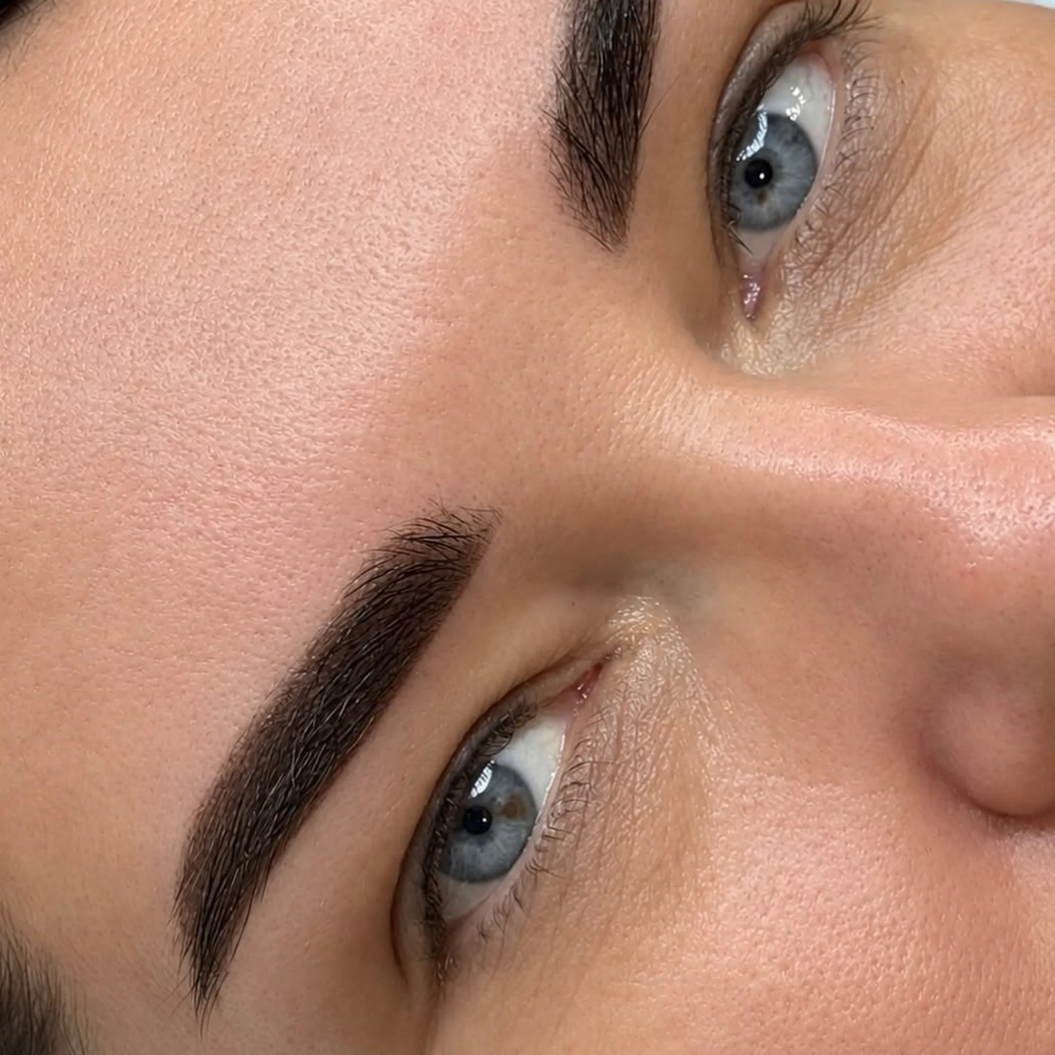 professionally styled permanent makeup brows
