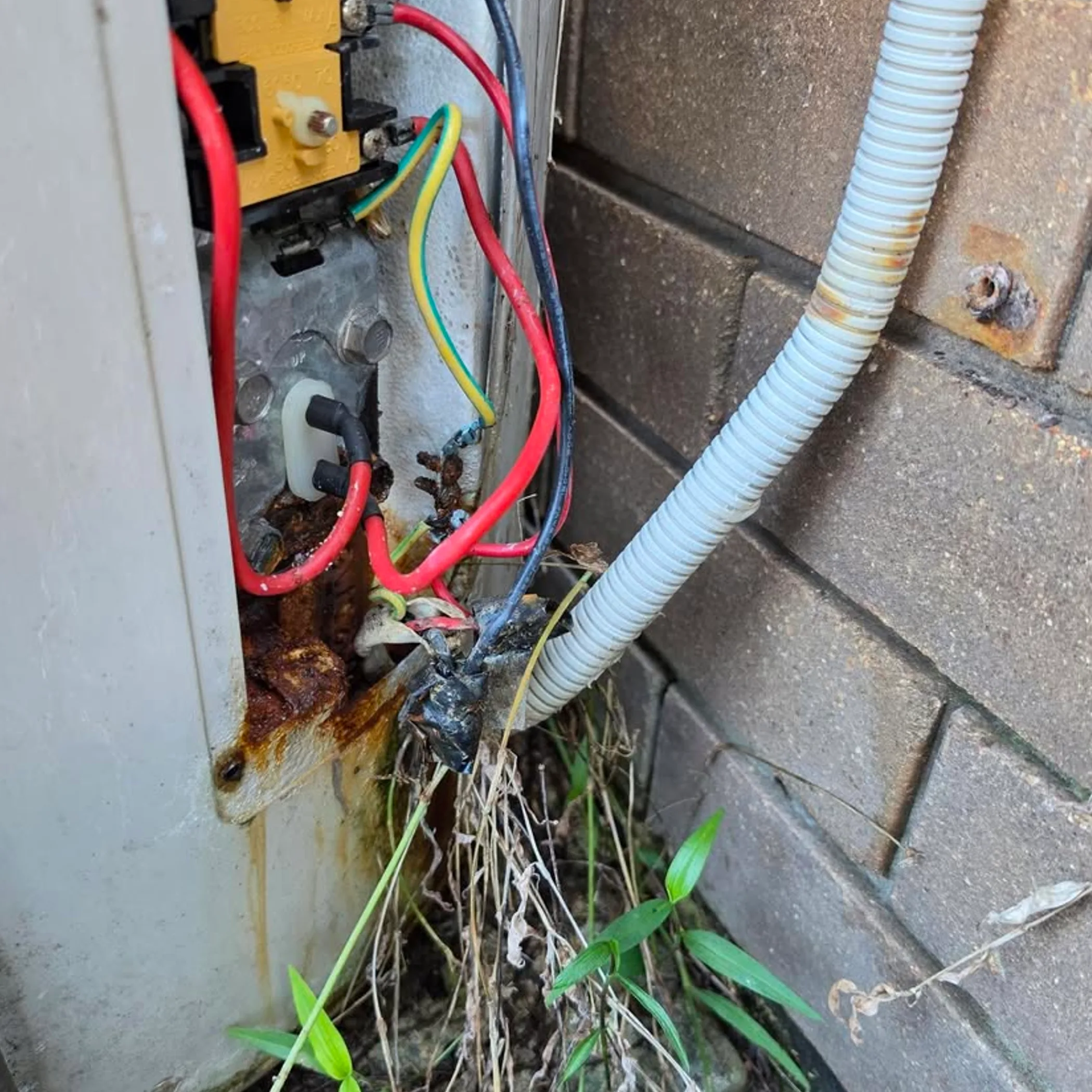 leaking corroded hot water system